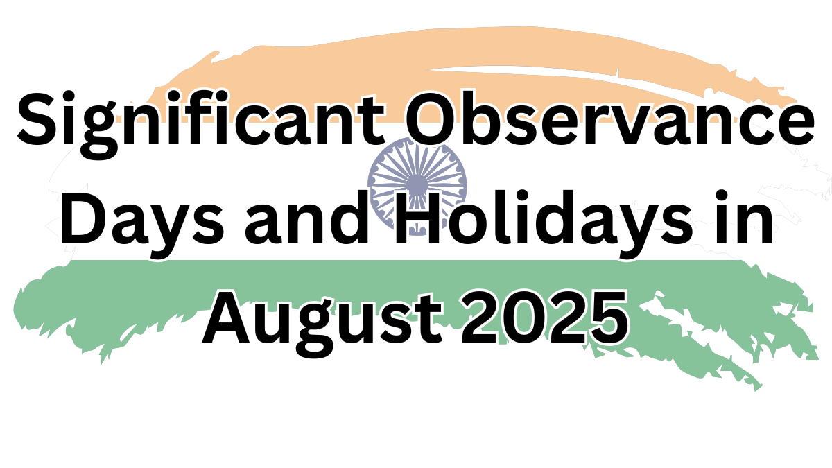 Significant Observance Days and Holidays in August 2025