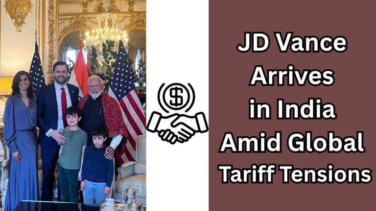 JD Vance Arrives in India to Strengthen Trade Ties Amid Global Tariff Tensions