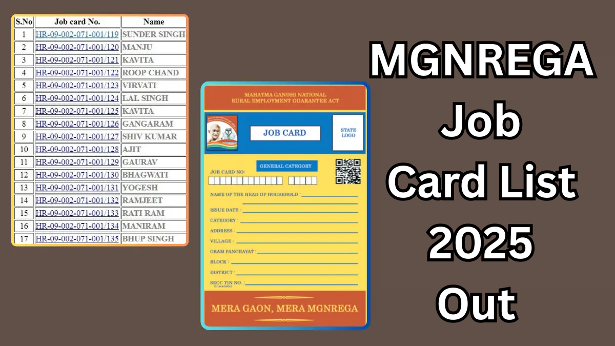 MGNREGA Job Card List 2025 Out – State-Wise Beneficiaries Check Now