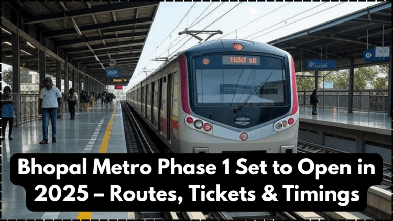 Bhopal Metro Phase 1 Set to Open in 2025 – Routes, Tickets & Timings