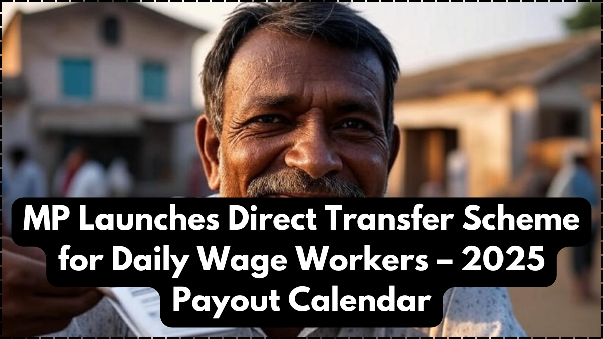 MP Launches Direct Transfer Scheme for Daily Wage Workers – 2025 Payout Calendar