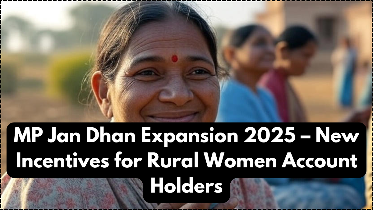 MP Jan Dhan Expansion 2025 – New Incentives for Rural Women Account Holders